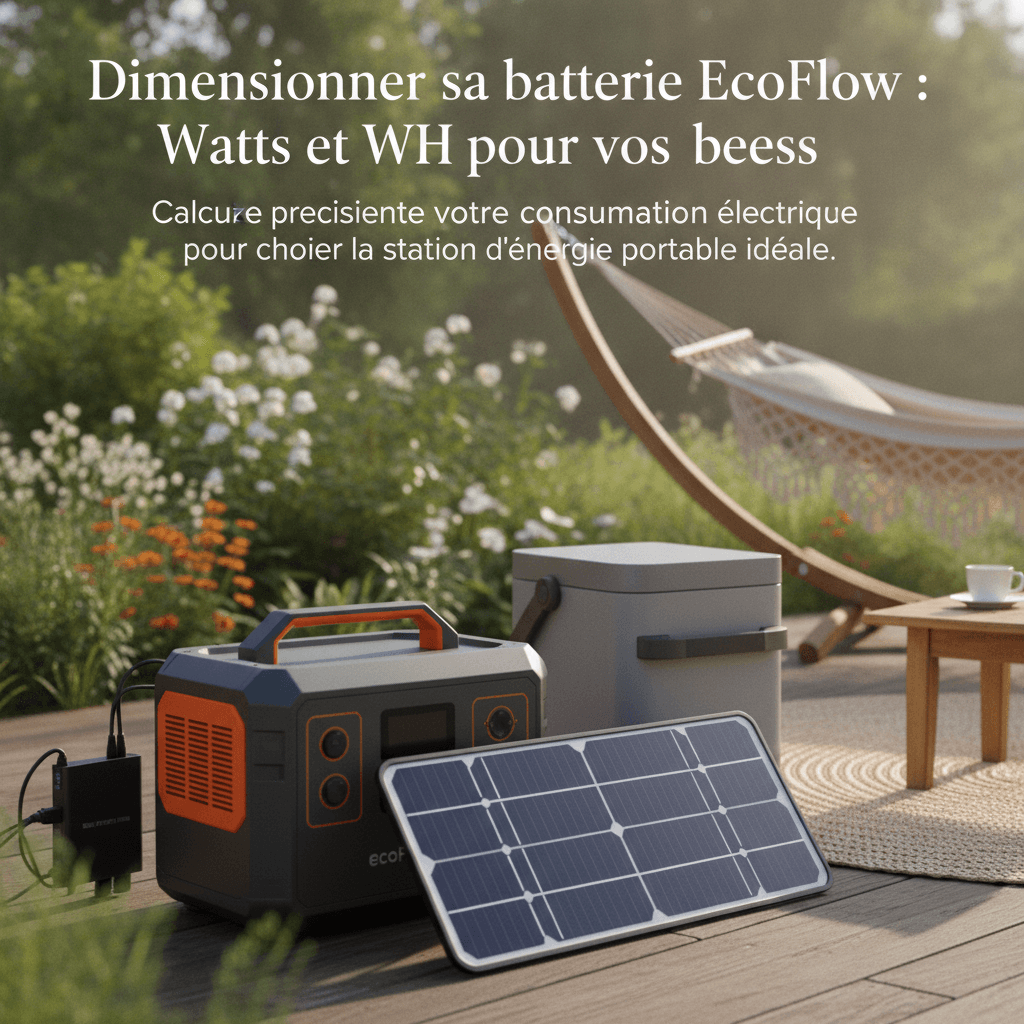 Dimensionner sa batterie EcoFlow : Watts et Wh pour vos besoins